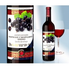 Вино черная смородина, полусладкое, 12,5%, 750мл